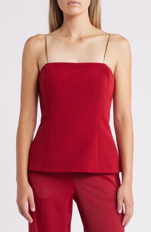 Shop Anne Klein Flared Camisole In Titian Red