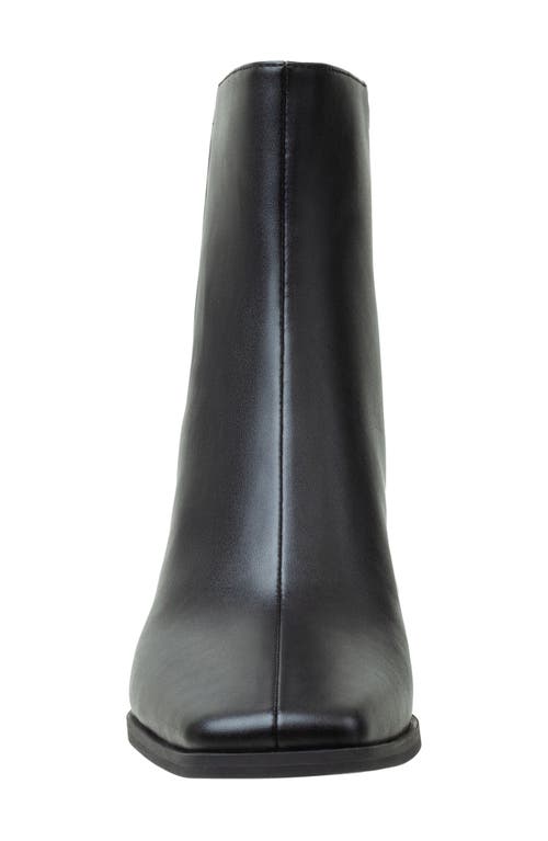 Shop Linea Paolo Sage Square Toe Bootie In Black/black