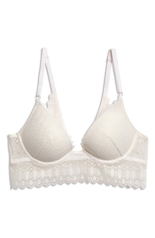 Etam Gravure Lace Underwire Bra In Perle