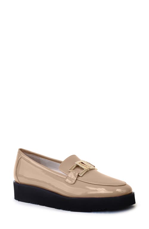 Elia Patent Leather Platform Loafer in Nude Glove Patent Leather