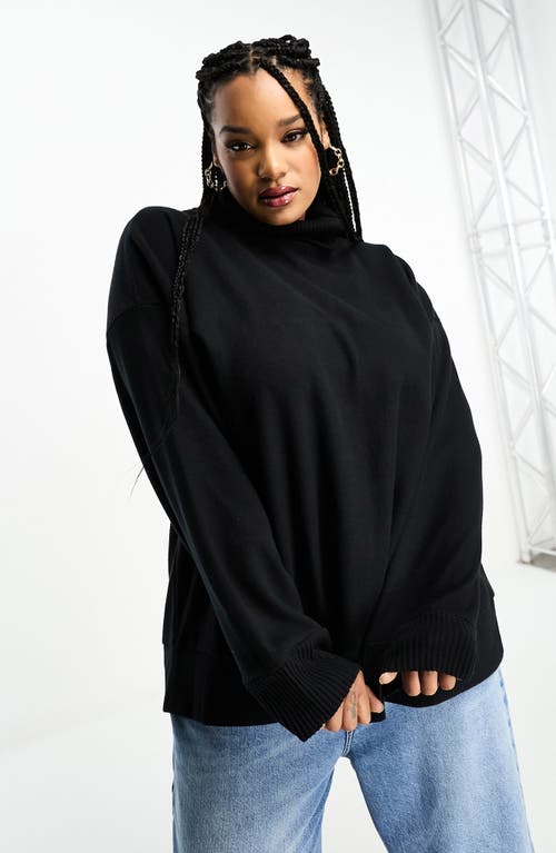 Curve Roll Neck Sweater in Black