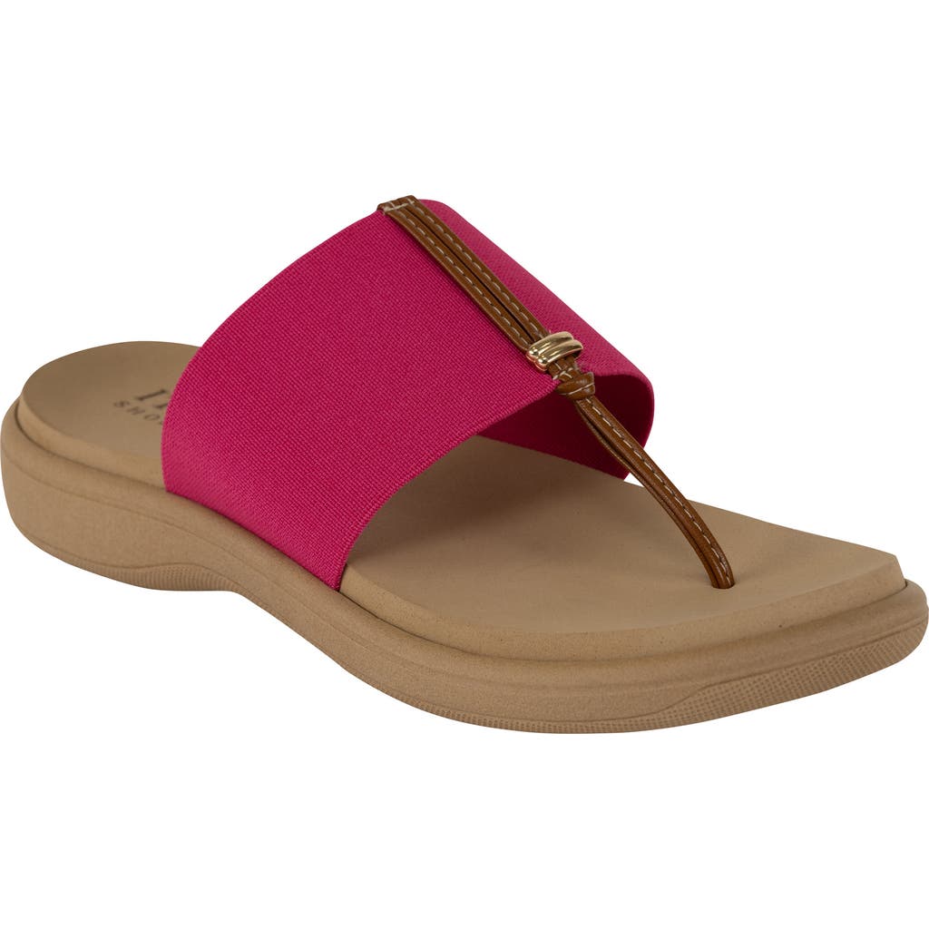 Italian Shoemakers Jahzara Elastic Strap Sandal In Fuschia