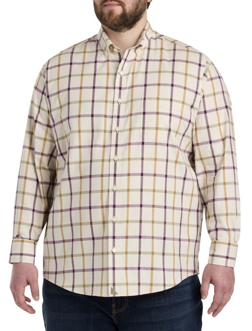 Untuckit Fit By Dxl Untuckit Olson Plaid Sport Shirt In Cream