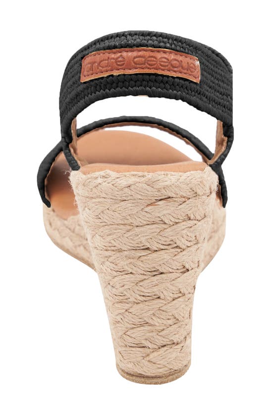 Andre Assous Allison Espadrille Wedge Sandal In Black