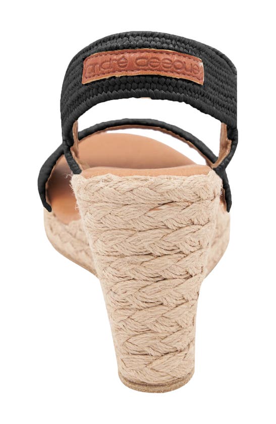 Shop Andre Assous Allison Espadrille Wedge Sandal In Black