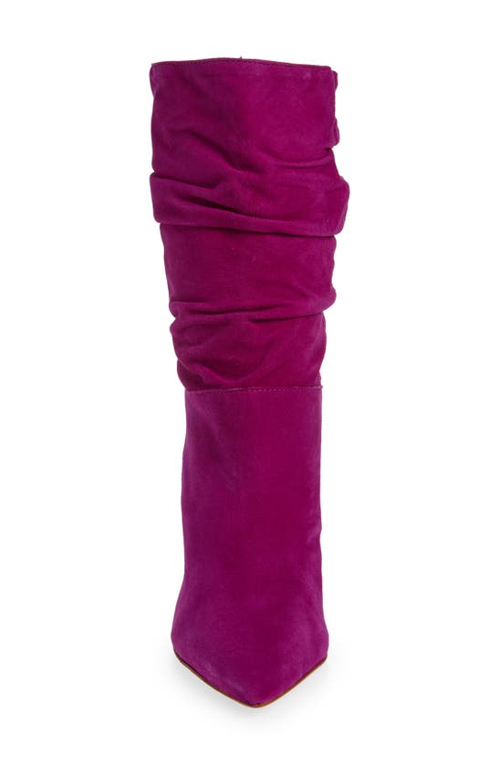 Schutz Ashlee Slouch Pointed Toe Boot In Bright Violet