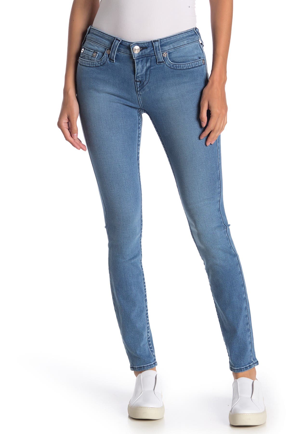 Halle Stretch Mid Rise Skinny Jeans 