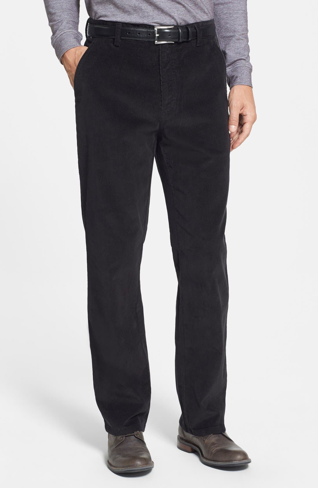 Cutter & Buck 'Walker' Flat Front Straight Leg Corduroy Pants Nordstrom