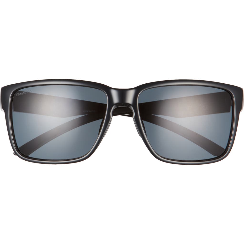Smith Emerge 60mm Polarized Rectangle Sunglasses In Black