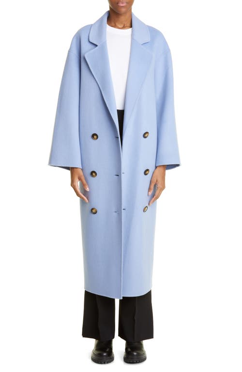 Loulou Studio Double Breasted Wool & Cashmere Coat in Sky