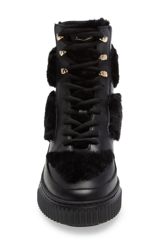 VOILE BLANCHE AVA GENUINE SHEARLING HIGH TOP SNEAKER