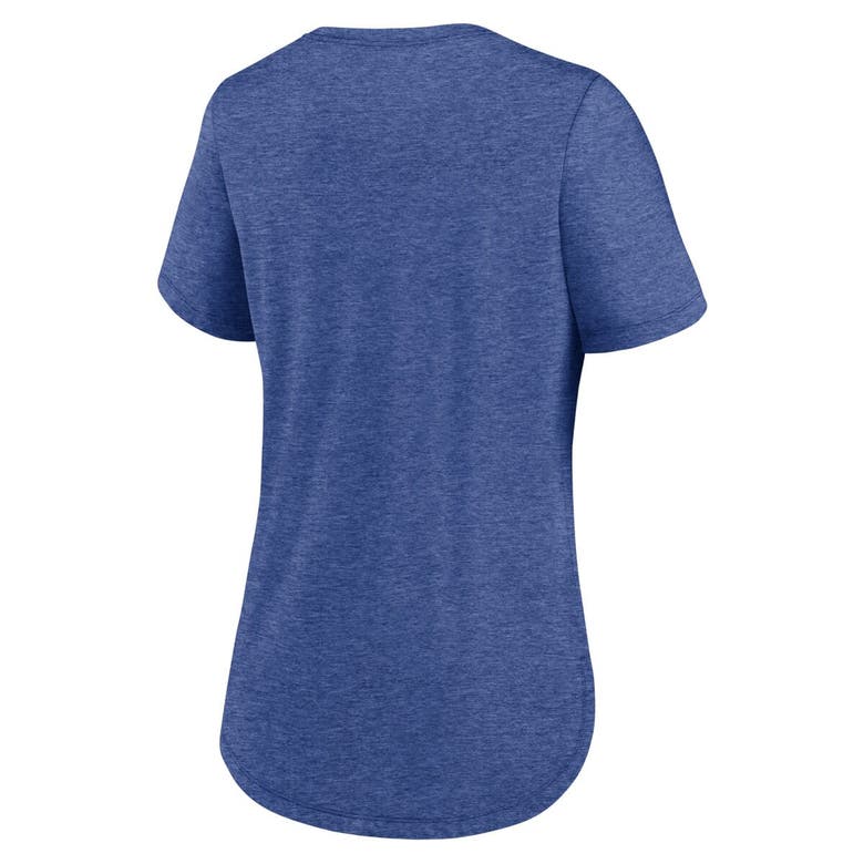 Shop Nike Heather Royal New York Mets Knockout Team Stack Tri-blend T-shirt