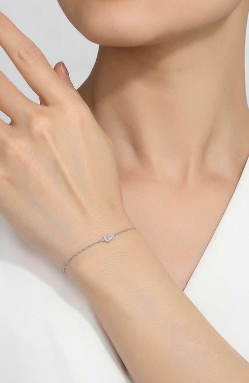 Lafonn Simulated Diamond Pavé Initial Bracelet In Silver/white J