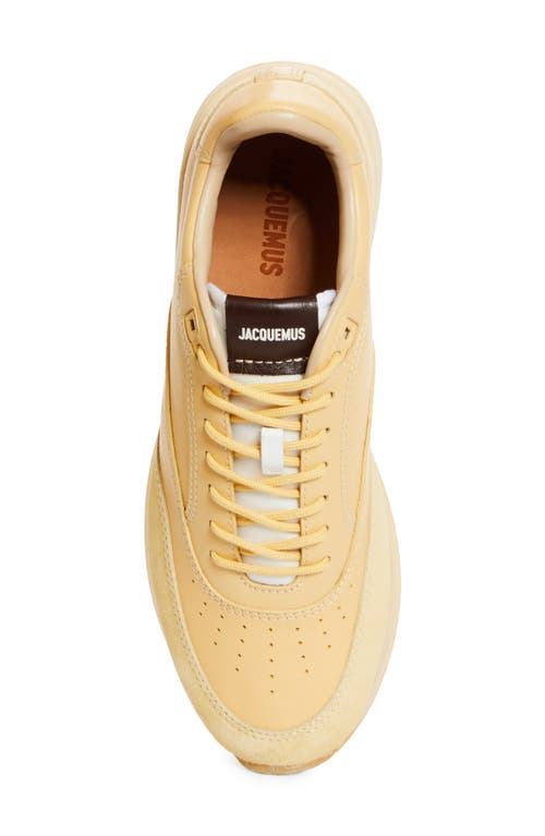 Shop Jacquemus La Daddy Sneaker In Pale Yellow 205