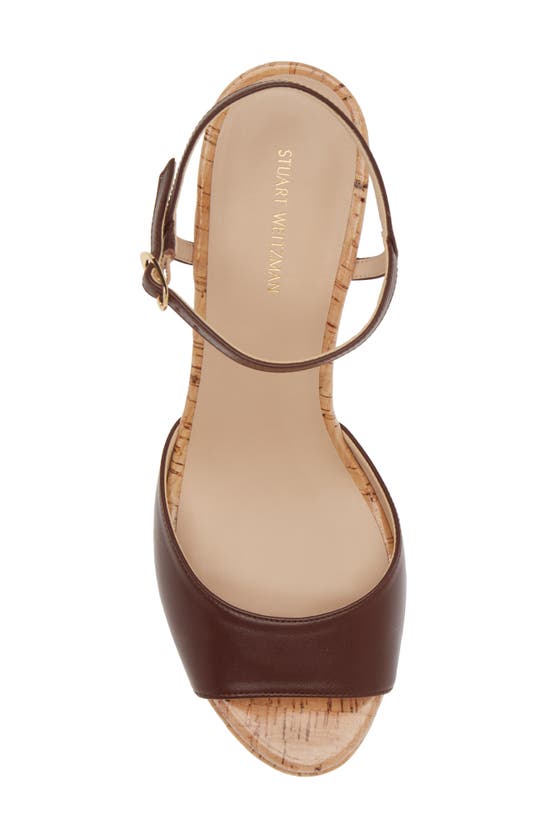 Shop Stuart Weitzman Palmina Platform Wedge Sandal In Mahogany