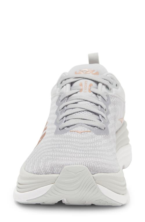 Hoka Gaviota 5 Wide Running Shoe In Harbor Mist/rose Gold