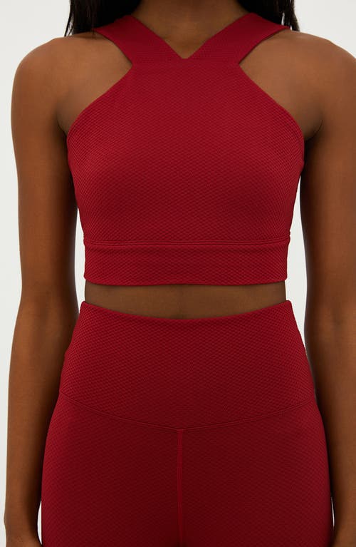 Shop Beach Riot Adia Crop Tank In Rio Red Waffle