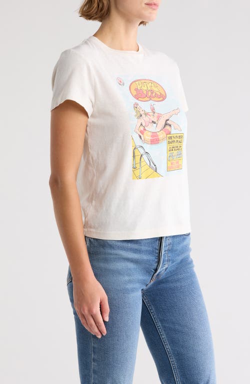 Shop Re/done Pure Bliss Cotton Graphic T-shirt In Vintage White