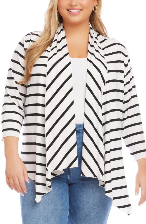 Karen Kane Stripe Asymmetric Hem Cardigan at