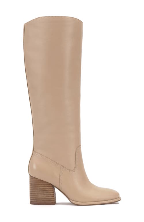 Shop Vince Camuto Leila Block Heel Knee High Boot In Soft Buff