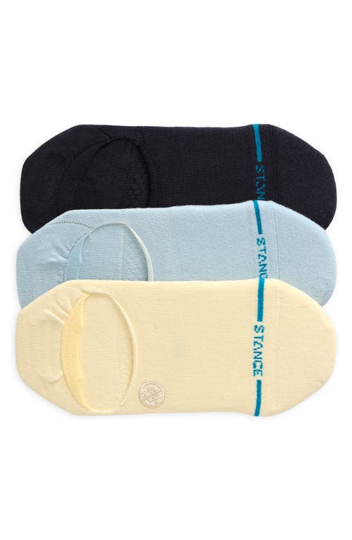 Shop Stance Icon 3-pack No-show Liner Socks In Blue