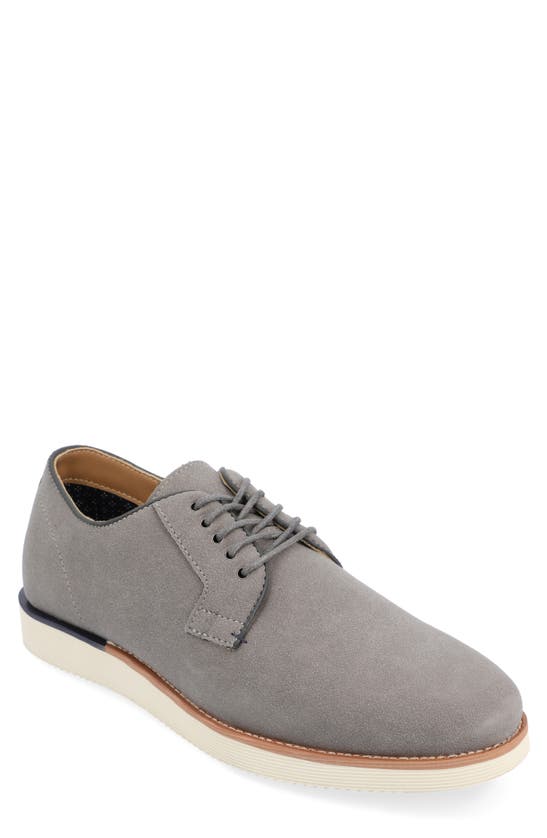 Vance Co. Ingram Plain Toe Vegan Leather Derby In Grey