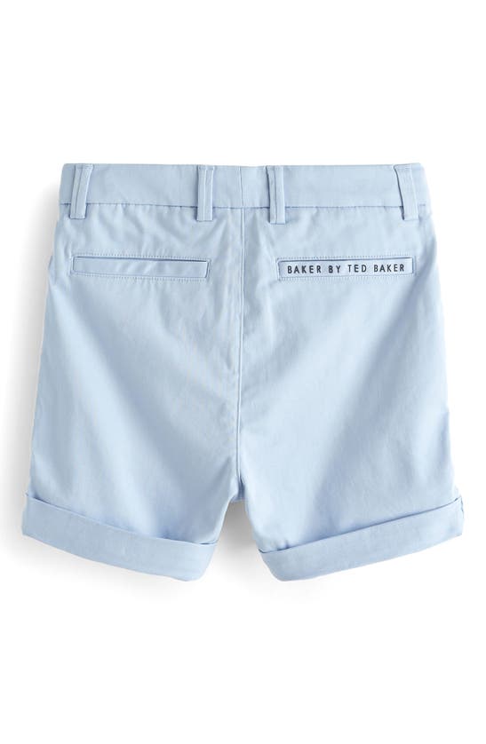 Shop Baker By Ted Baker Kids' Stretch Cotton Chino Shorts In Blue