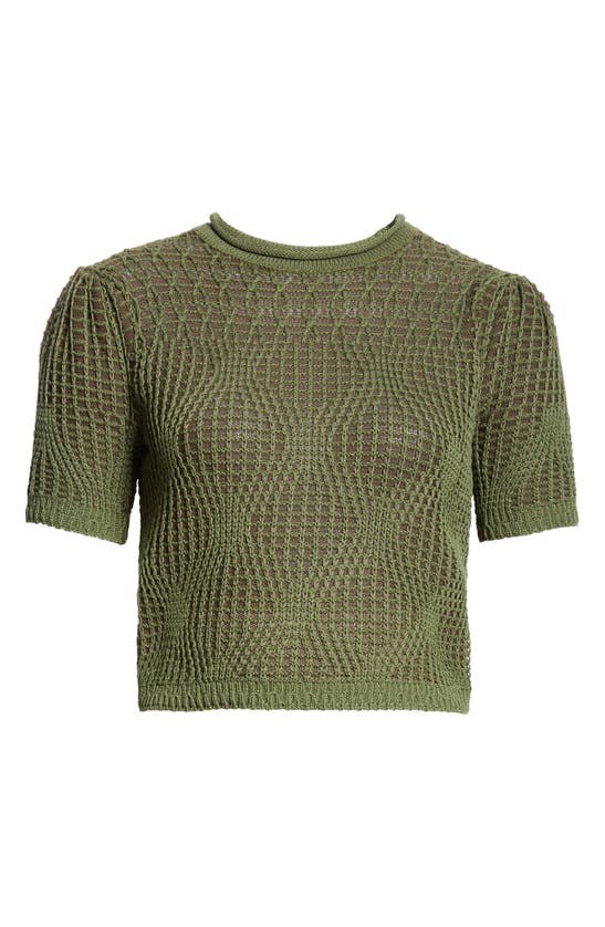 Shop Ulla Johnson Capri Crop Sweater In Juniper