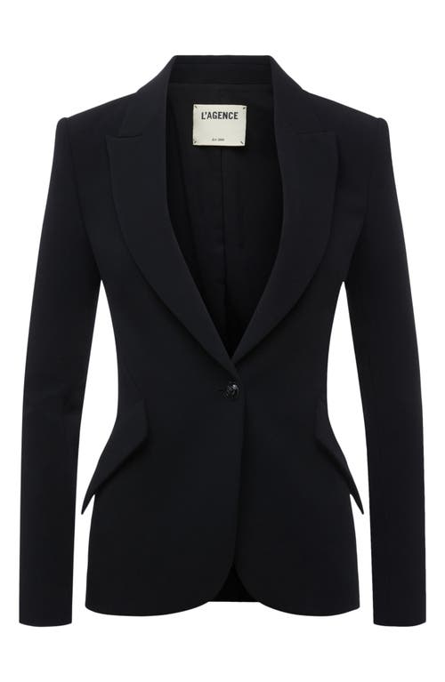 Shop L Agence L'agence Chamberlain Blazer In Black/black