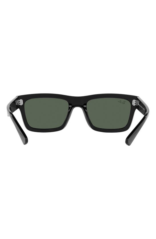 Shop Ray Ban Ray-ban Warren 57mm Rectangular Sunglasses In Black