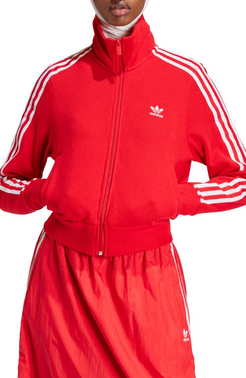 Adidas Originals Adidas Adicolor 3-stripes Knit Track Jacket In Better Scarlet