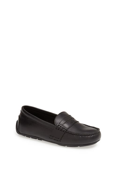 Ralph Lauren 'Telly' Loafer in Black Burnished Leather 