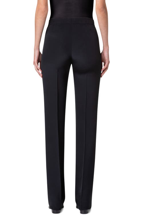 Akris Carl Silk Crepe Pants In Black