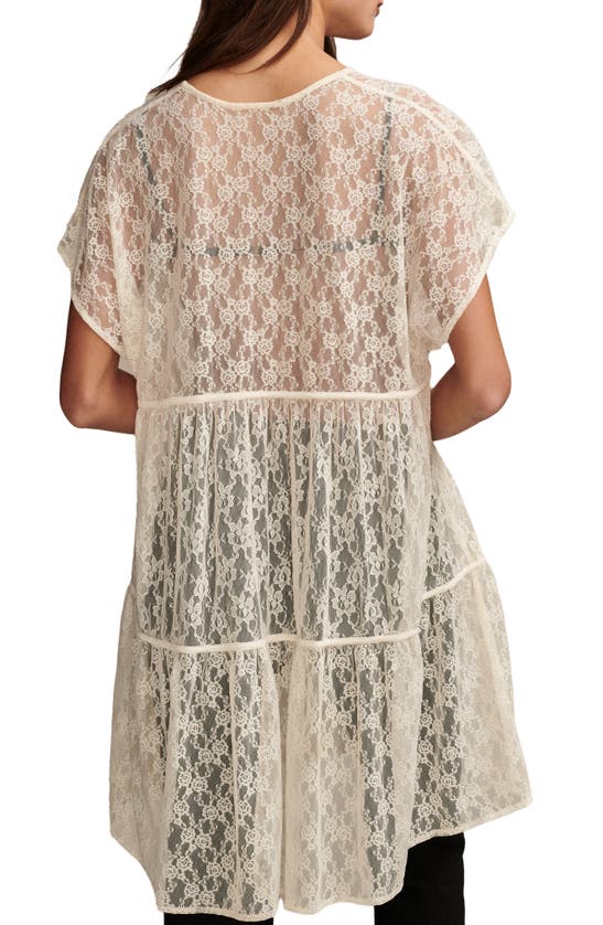 Shop Lucky Brand Festival Lace Tiered Wrap In Gardenia