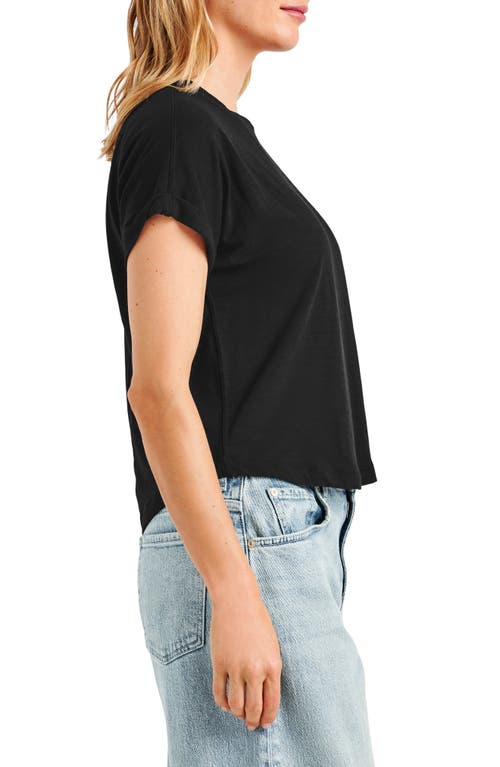 Shop Splendid Skye Slub T-shirt In Black