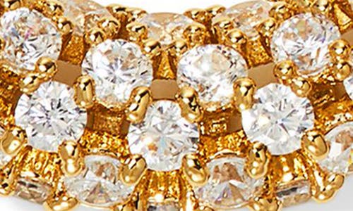 NADRI NADRI JUNO CUBIC ZIRCONIA FRONTAL HOOP EARRINGS