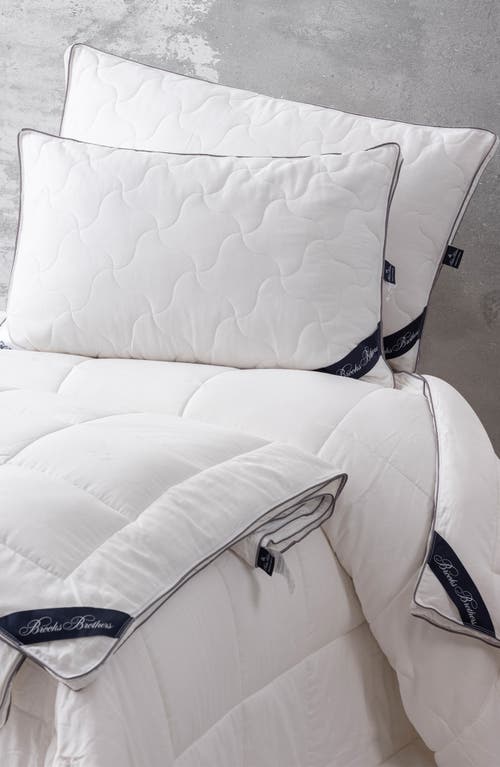 Brooks Brothers Turkish Cotton Blend Comforter In White
