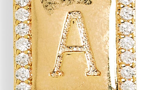 Leith Initial Pendant Necklace In A- Clear- Gold