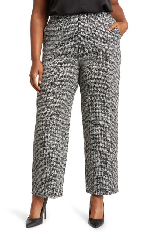NIC+ZOE Tweed Wide Leg Pull-On Pants in Black Multi