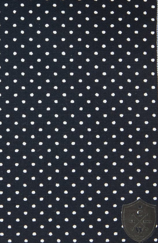 Clifton Wilson Polka Dot Cotton Pocket Square In Navy