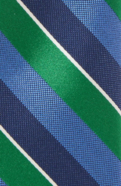 Shop Nordstrom Kids' Bold Stripe Silk Tie In Green Bold Stripe