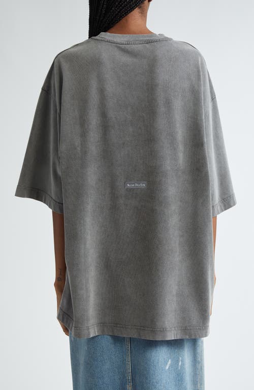 Acne Studios Exford Oversize T-shirt In Faded Black