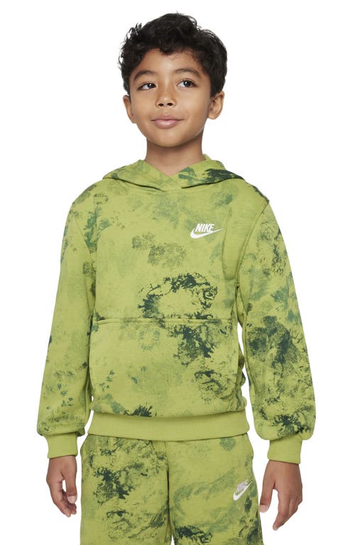 Nike Kids' Club Fleece French Terry Hoodie In Green