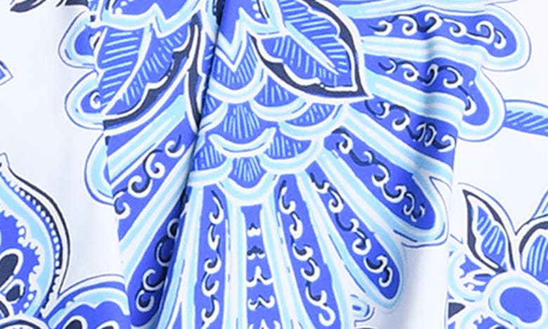 La Blanca Beyond Off-shoulder Ruffle One-piece Swimsuit In Blue
