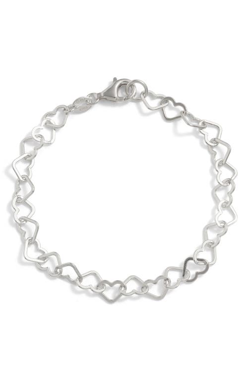 Awe Inspired Eternity Heart Chain Bracelet In Metallic