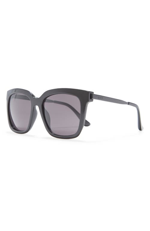Diff Hailey 54mm Square Sunglasses In Black/grey
