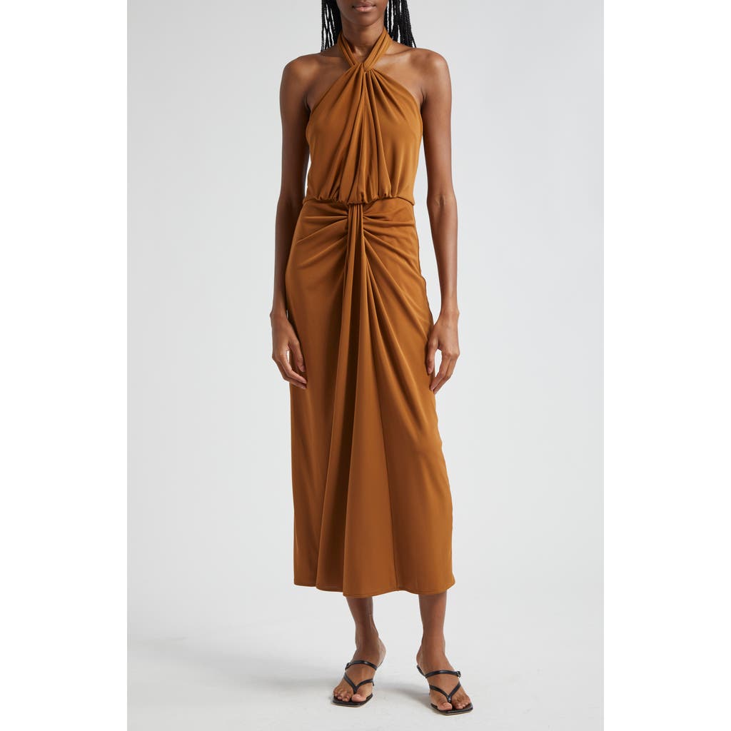 CINQ À SEPT CINQ À SEPT KAILY HALTER MIDI DRESS