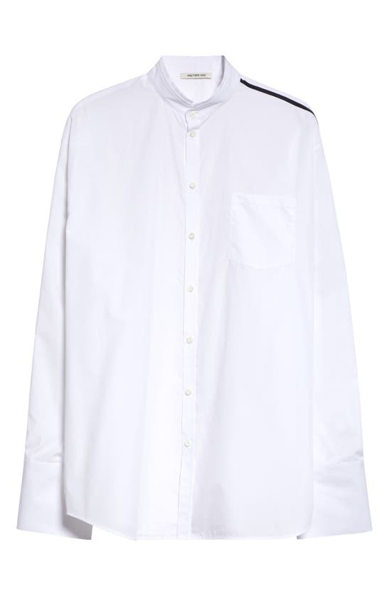 Shop Peter Do Peter Cotton Button-up Shirt In White