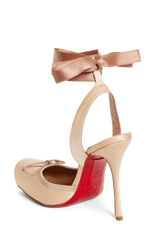 Shop Christian Louboutin Cassia Lace-up Slingback Pump In Blush/lin Blush