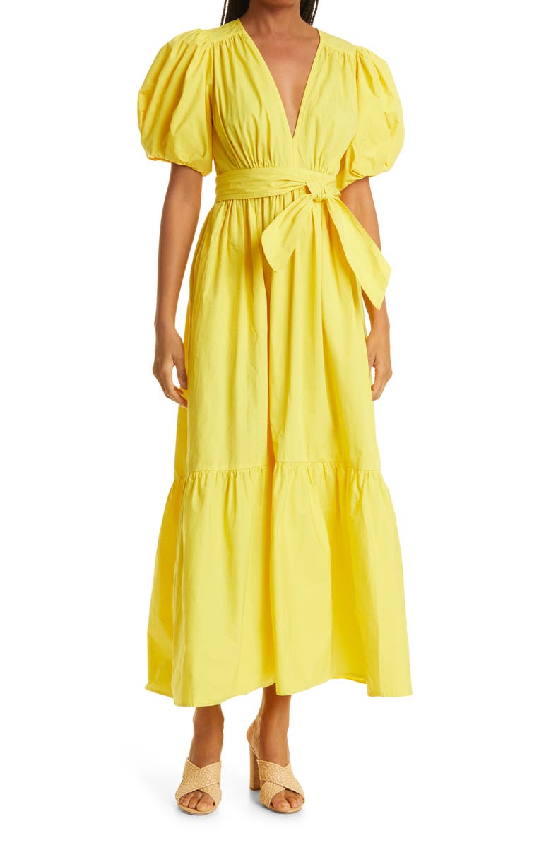 XÍRENA Larykyn Puff Sleeve Cotton Dress | Nordstrom